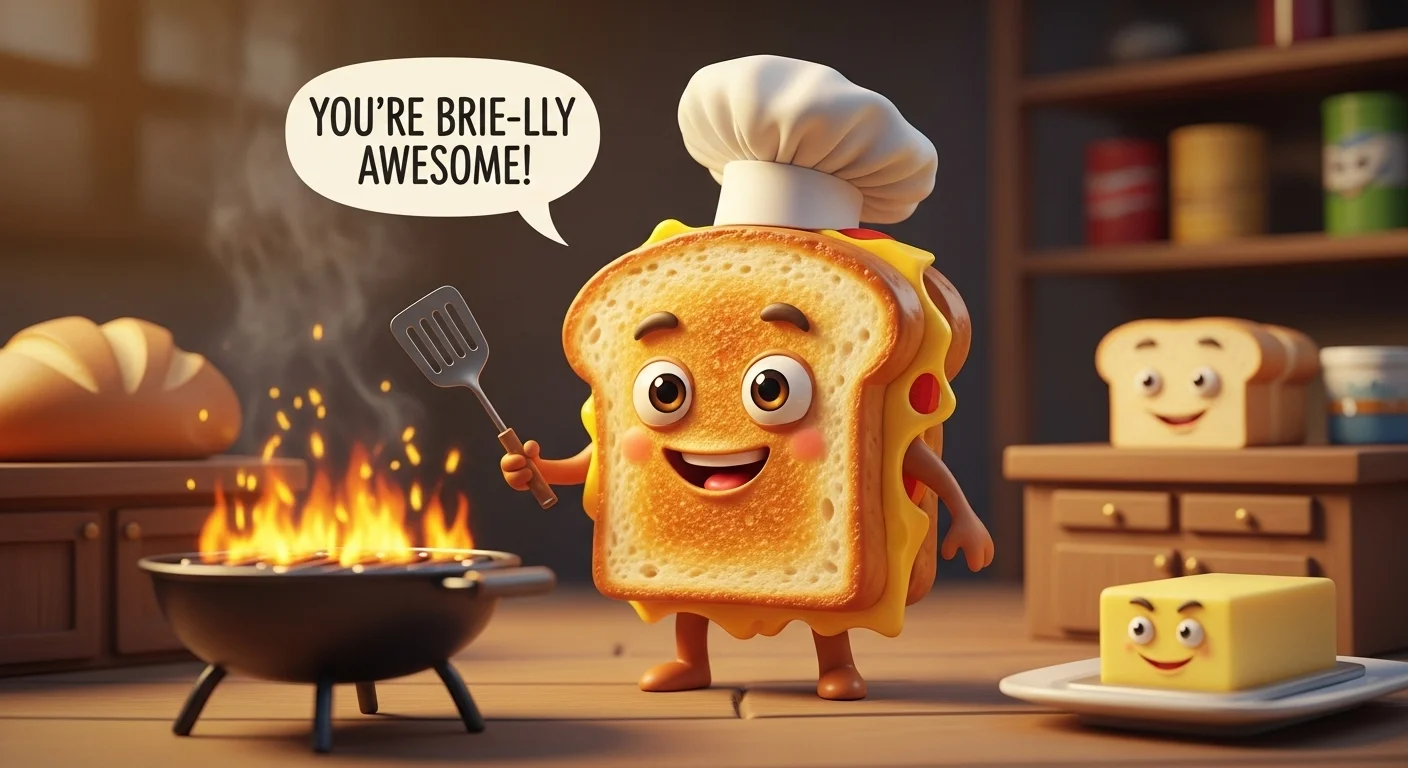 Cheesy Food-Style Grilled Cheese Puns