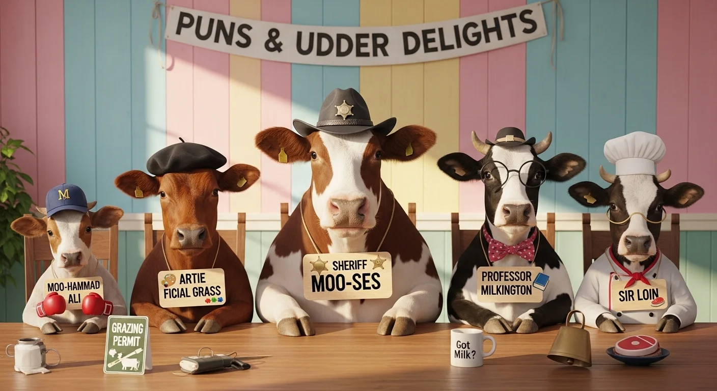 Editor’s Favorite 7 Cow Pun Names