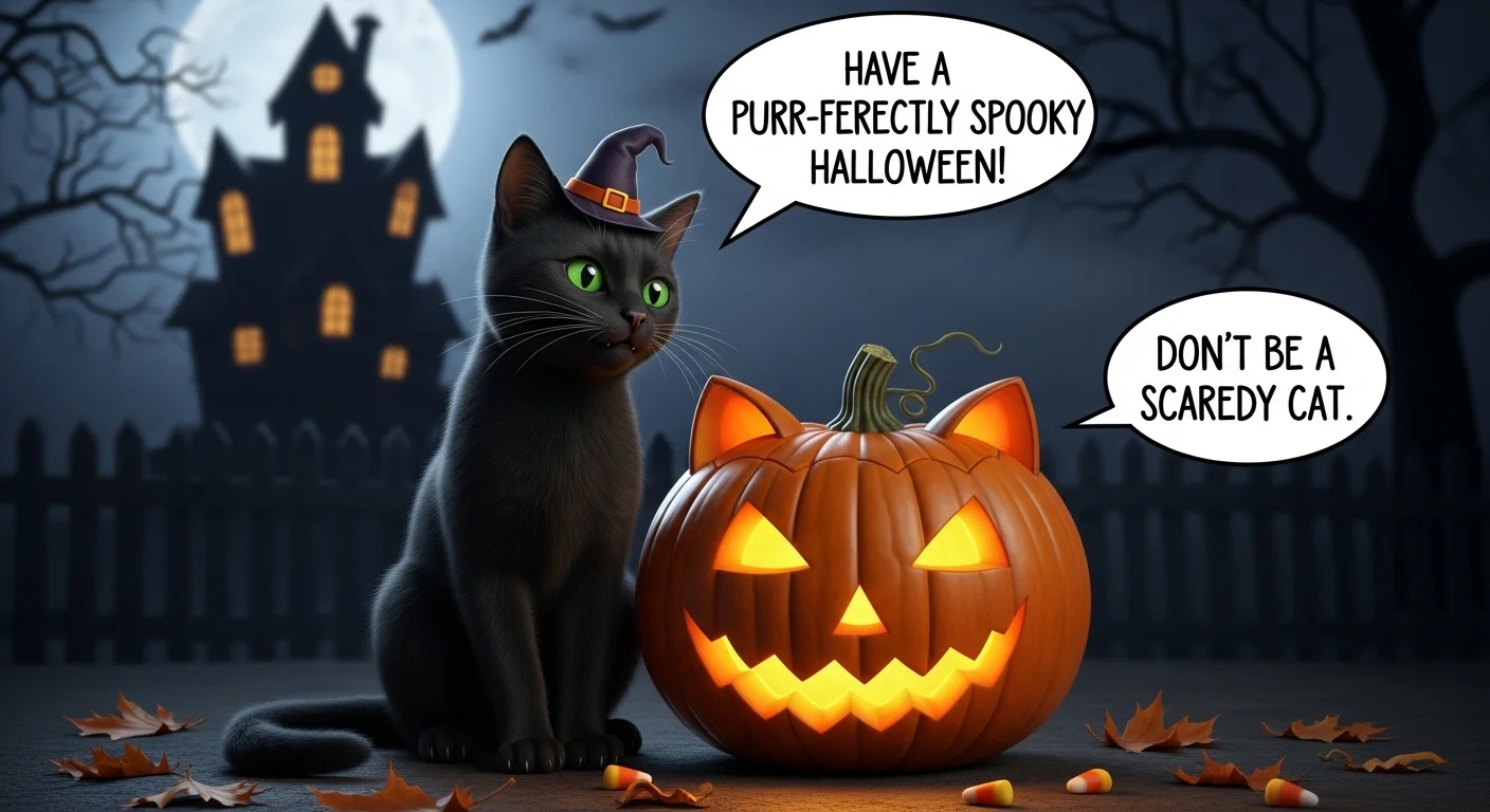 Editor’s Favorite 7 Halloween Cat Puns