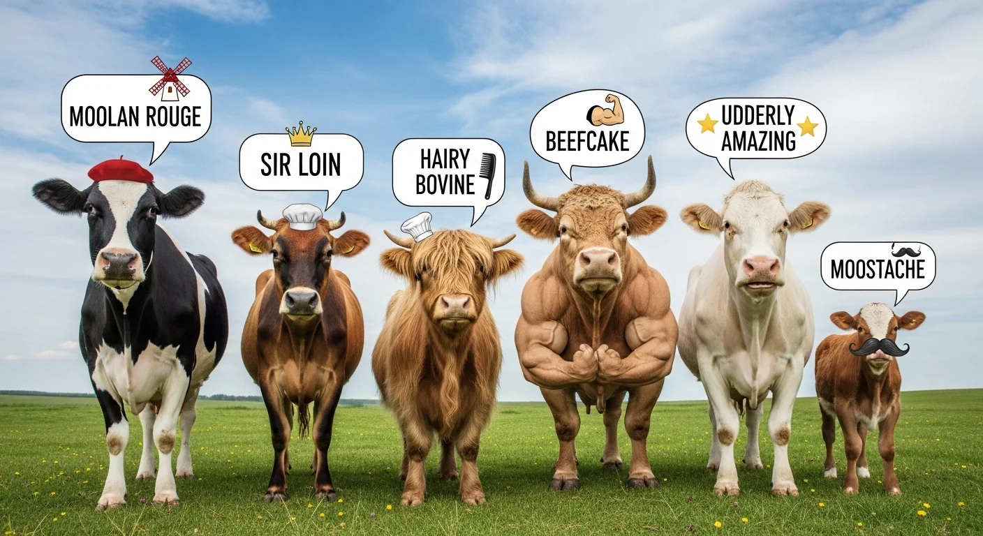 Top 12 Hilarious Cow Pun Names to Make You Laugh