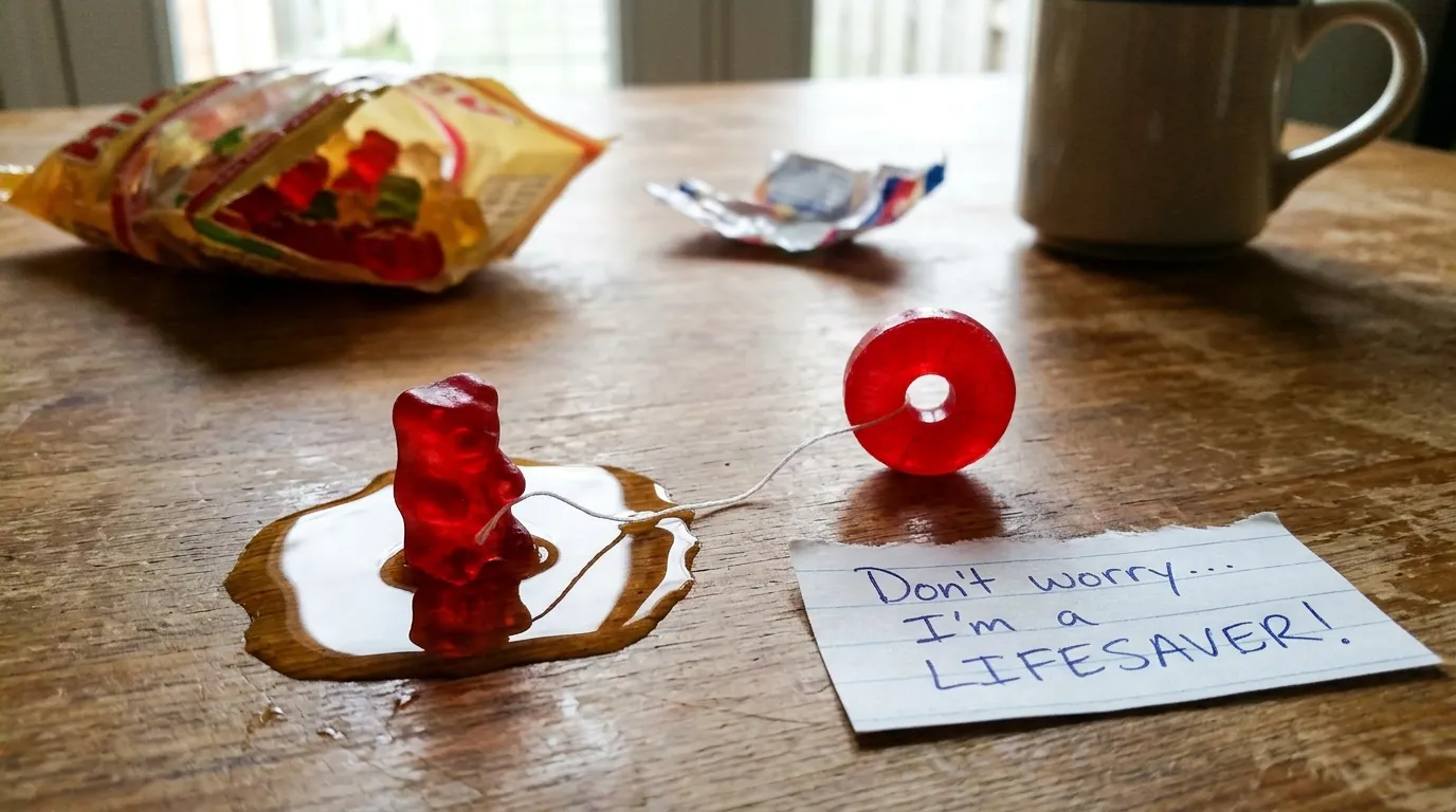 Romantic candy puns